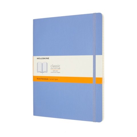 Notes MOLESKINE Classic XL (19x25 cm) w linie, miękka oprawa, hydrangea blue, 192 strony, niebieski Notes MOLESKINE Classic XL (19x25 cm) w linie, miękka oprawa, hydrangea blue, 192 strony, niebieski