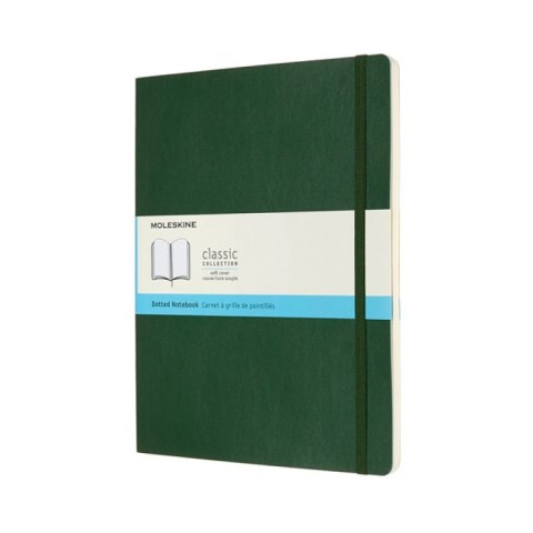 Notes MOLESKINE XL (19x25cm) w kropki, miękka oprawa, myrtle green, 192 strony, zielony Notes MOLESKINE XL (19x25cm) w kropki, miękka oprawa, myrtle green, 192 strony, zielony