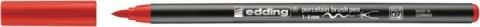 Pisak do porcelany e-4200 EDDING, 1-4 mm, czerwony