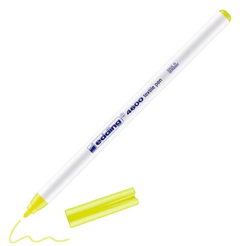 Pisak tekstylny e-4600 EDDING, 1 mm, żółty neon Pisak tekstylny e-4600 EDDING, 1 mm, żółty neon