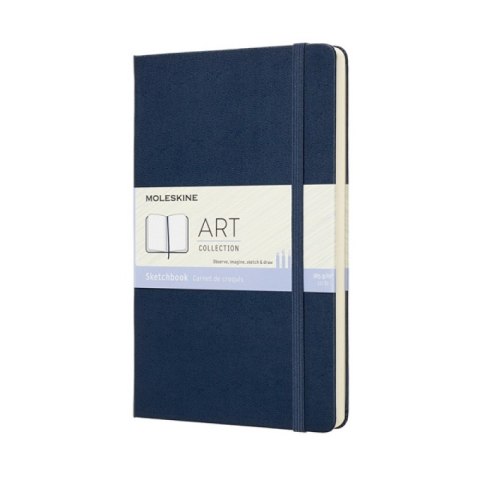 Szkicownik MOLESKINE L (13x21cm), szafirowy, twarda oprawa, 104 strony, niebieski Szkicownik MOLESKINE L (13x21cm), szafirowy, twarda oprawa, 104 strony, niebieski