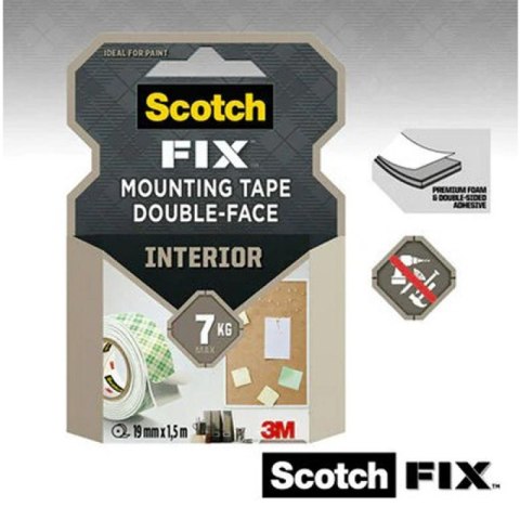 Taśma montażowa SCOTCH®, mocna, 19mm x 1,5m, biała Taśma montażowa SCOTCH®, mocna, 19mm x 1,5m, biała