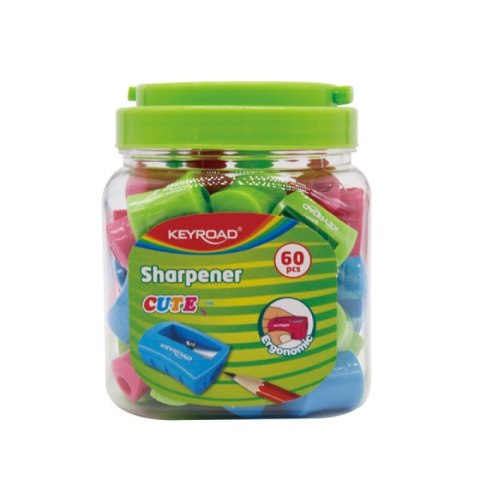 Temperówka KEYROAD Cute, plastikowa, pojedyncza, tuba, mix kolorów Temperówka KEYROAD Cute, plastikowa, pojedyncza, tuba, mix kolorów