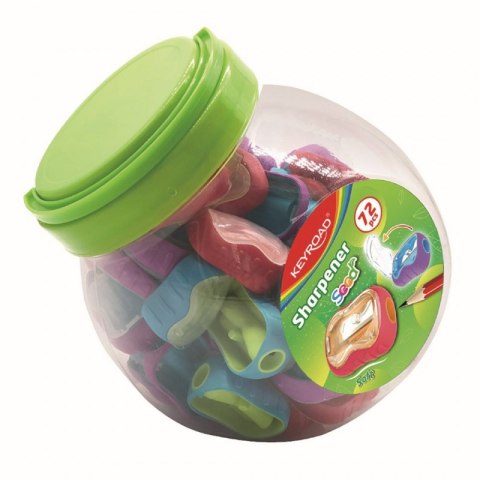 Temperówka plastikowa KEYROAD Seed, pojedyncza, tuba, mix kolorów Temperówka plastikowa KEYROAD Seed, pojedyncza, tuba, mix kolorów