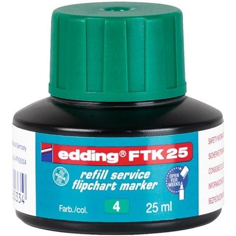 Tusz do uzupełniania markerów do flipchartów e-FTK 25 EDDING, zielony Tusz do uzupełniania markerów do flipchartów e-FTK 25 EDDING, zielony
