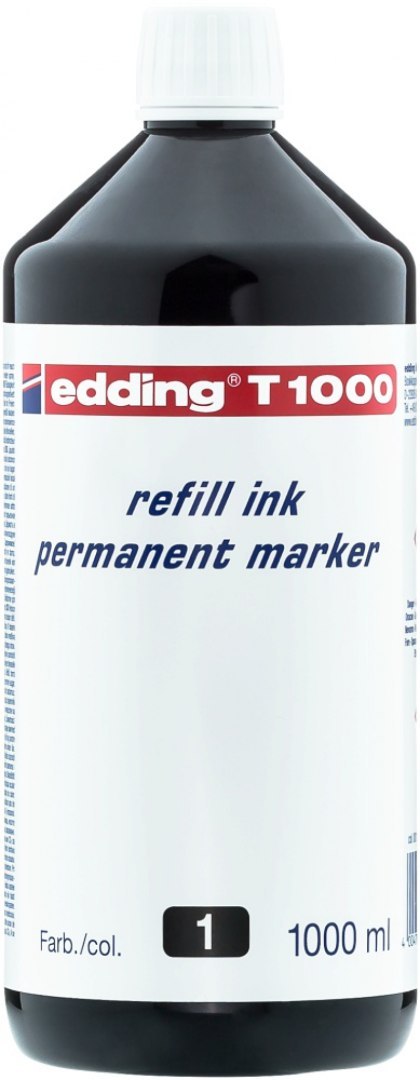 Tusz do uzupełniania markerów permanentnych e-t1000 EDDING, czarny Tusz do uzupełniania markerów permanentnych e-t1000 EDDING, czarny