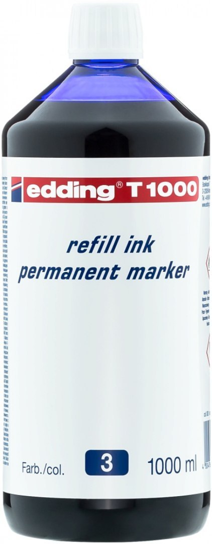 Tusz do uzupełniania markerów permanentnych e-t1000 EDDING, niebieski Tusz do uzupełniania markerów permanentnych e-t1000 EDDING, niebieski