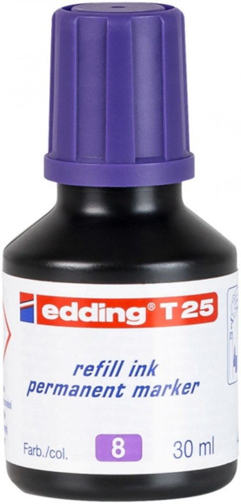 Tusz do uzupełniania markerów permanentnych e-t25 EDDING, fioletowy Tusz do uzupełniania markerów permanentnych e-t25 EDDING, fioletowy