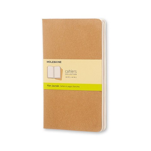 Zestaw 3 zeszytów MOLESKINE Cahier Journals L (13x21cm), gładki, 80 stron, piaskowy Zestaw 3 zeszytów MOLESKINE Cahier Journals L (13x21cm), gładki, 80 stron, piaskowy