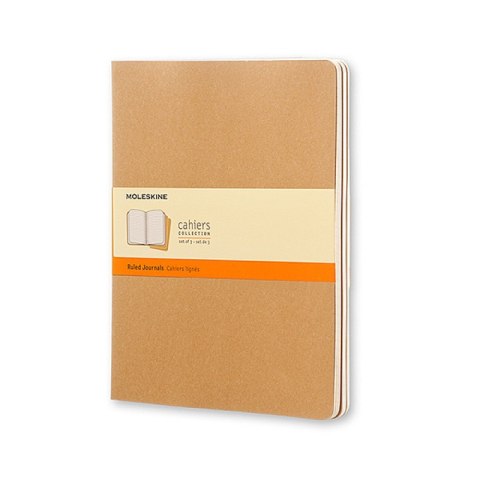 Zestaw 3 zeszytów MOLESKINE Cahier Journals XL (19x51cm), w linie, 120 stron, piaskowy Zestaw 3 zeszytów MOLESKINE Cahier Journals XL (19x51cm), w linie, 120 stron, piaskowy