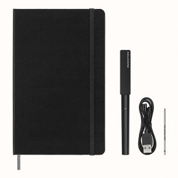 Zestaw MOLESKINE, notes L w linie + długopis, Smart Writing Set3, czarny
