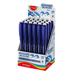 Długopis wymazywalny KEYROAD, 0,7mm, niebieski, pakowany w display