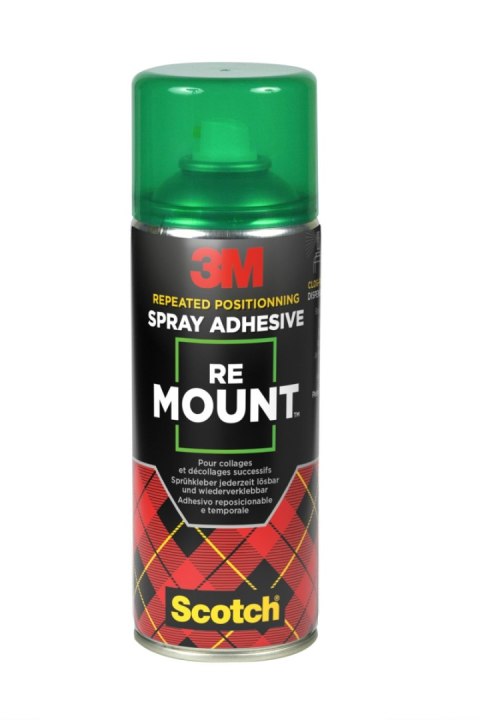 Klej w sprayu ReMount SCOTCH, do repozycjonowania, 400ml Klej w sprayu ReMount SCOTCH, do repozycjonowania, 400ml