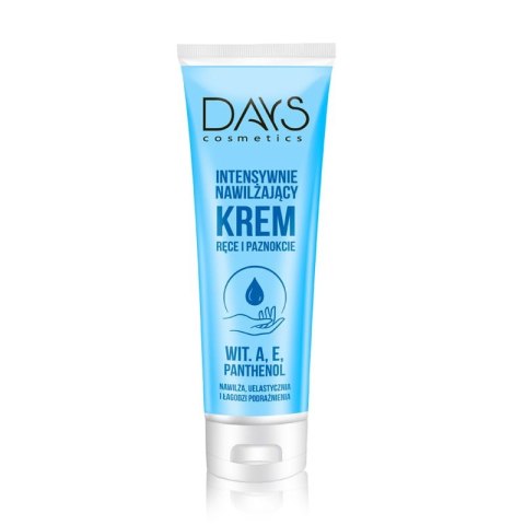 Krem do rąk i paznokci DAYS COSMETICS, intesywnie nawilżający z witaminą A, E i pantenol, 125 ml Krem do rąk i paznokci DAYS COSMETICS, intesywnie nawilżający z witaminą A, E i pantenol, 125 ml
