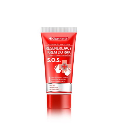 Krem do rąk regenerujący CLEAN HANDS, z kompleksem witaminowym SOS, 30 ml Krem do rąk regenerujący CLEAN HANDS, z kompleksem witaminowym SOS, 30 ml