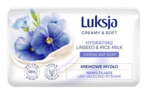 Kremowe mydło w kostce LUKSJA, len, 90g Kremowe mydło w kostce LUKSJA, len, 90g