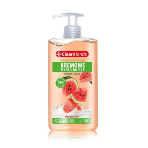 Kremowe mydło w płynie CLEAN HANDS, arbuz 300 ml Kremowe mydło w płynie CLEAN HANDS, arbuz 300 ml