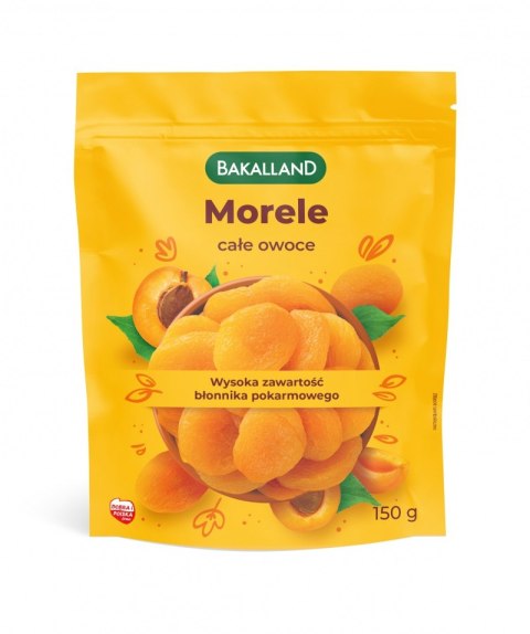 Morele suszone całe owoce, Bakalland, 150g Morele suszone całe owoce, Bakalland, 150g