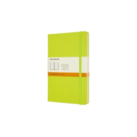 Notes MOLESKINE Classic L (13x21cm), w linie, twarda oprawa, 240 stron, lemon green Notes MOLESKINE Classic L (13x21cm), w linie, twarda oprawa, 240 stron, lemon green