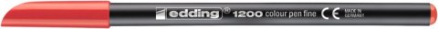 Pisak z cienką końcówką e-1200 EDDING, 1mm, czerwony Pisak z cienką końcówką e-1200 EDDING, 1mm, czerwony