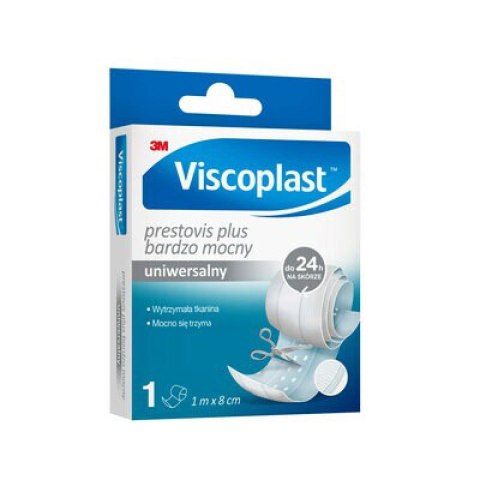 Plaster do cięcia VISCOPLAST, bardzo mocny, 8cmx1m, biały Plaster do cięcia VISCOPLAST, bardzo mocny, 8cmx1m, biały