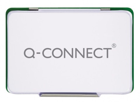Poduszka do stempli Q-CONNECT, z tuszem, 110x70mm, metalowa, zielona Poduszka do stempli Q-CONNECT, z tuszem, 110x70mm, metalowa, zielona