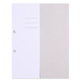 Skoroszyt OFFICE PRODUCTS Budget, karton, z oczkiem, nadruk, 1/2, A4, 250gsm, biały