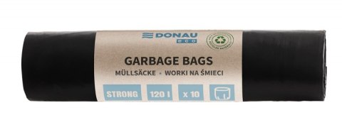 Worki na śmieci DONAU ECO, mocne (LDPE), 120l, 10 szt., czarne Worki na śmieci DONAU ECO, mocne (LDPE), 120l, 10 szt., czarne
