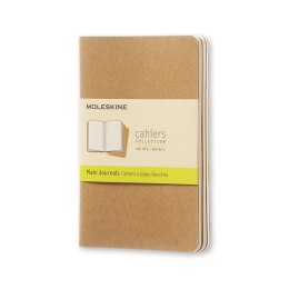 Zestaw 3 zeszytów MOLESKINE Cahier Journals P (9x14cm), gładki, 64 strony, piaskowy