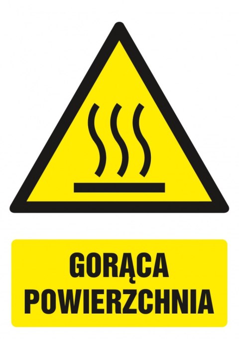 Znak TDC, Gorąca powierzchnia Znak TDC, Gorąca powierzchnia