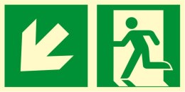 Znak TDC, Kierunek do wyjścia ewakuacyjnego - w dół w lewo 1