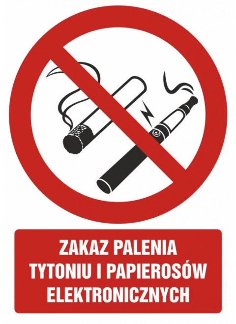 Znak TDC, Zakaz palenia tytoniu i papierosów elektronicznych Znak TDC, Zakaz palenia tytoniu i papierosów elektronicznych