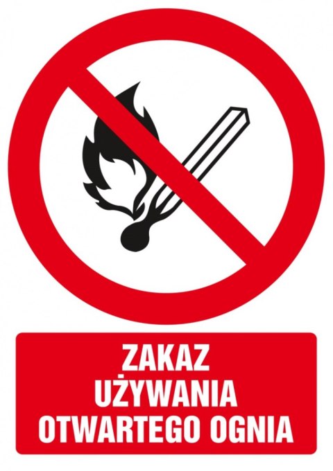 Znak TDC, Zakaz używania otwartego ognia Znak TDC, Zakaz używania otwartego ognia
