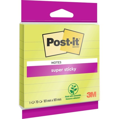 Karteczki samoprzylepne POST-IT Super sticky, XL, w linię, 101x101mm, 70 kart., zawieszka, zielone Karteczki samoprzylepne POST-IT Super sticky, XL, w linię, 101x101mm, 70 kart., zawieszka, zielone