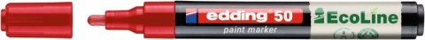Marker olejowy na bazie wody e-50 EDDING EcoLine, 2-3mm, czerwony Marker olejowy na bazie wody e-50 EDDING EcoLine, 2-3mm, czerwony