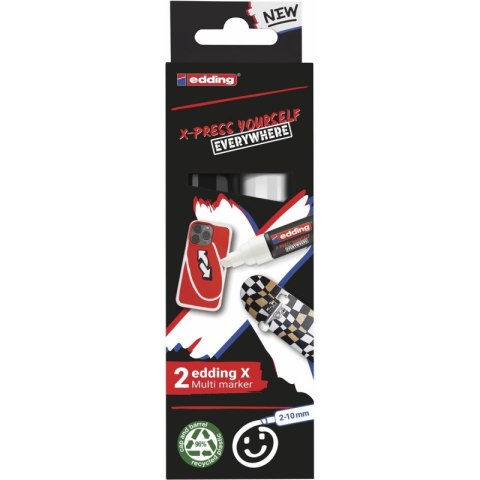 Multi marker e-6900 EDDING, biały i czarny, zestaw 2 szt. Multi marker e-6900 EDDING, biały i czarny, zestaw 2 szt.