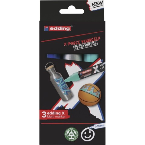 Multi marker e-6900 EDDING, oceaniczne kolory, zestaw 3 szt. Multi marker e-6900 EDDING, oceaniczne kolory, zestaw 3 szt.