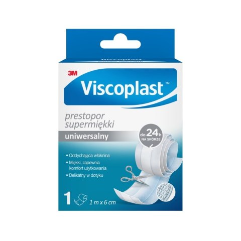 Plaster do cięcia VISCOPLAST Prestopor, supermiękki, 6cmx1m, biały Plaster do cięcia VISCOPLAST Prestopor, supermiękki, 6cmx1m, biały