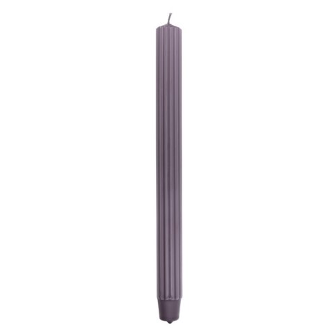 Świeca stołowa długa ryflowana DONAU HOME, 25x300 mm, 4 szt., jeżyna