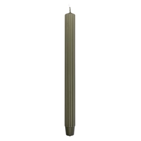 Świeca stołowa długa ryflowana DONAU HOME, 25x300 mm, 4 szt., khaki Świeca stołowa długa ryflowana DONAU HOME, 25x300 mm, 4 szt., khaki