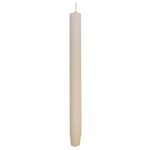 Świeca stołowa długa ryflowana DONAU HOME, 25x300 mm, 4 szt., kremowa Świeca stołowa długa ryflowana DONAU HOME, 25x300 mm, 4 szt., kremowa
