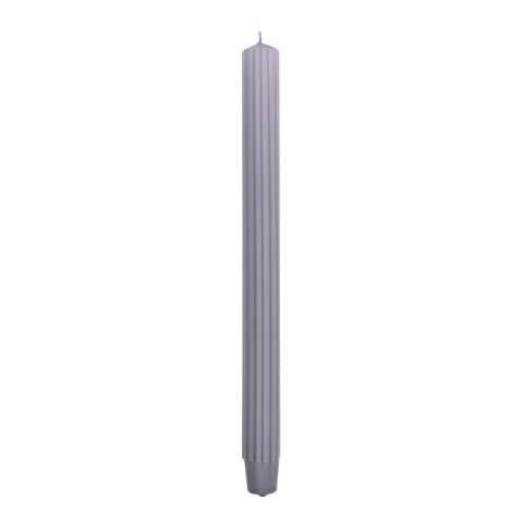 Świeca stołowa długa ryflowana DONAU HOME, 25x300 mm, 4 szt., szara Świeca stołowa długa ryflowana DONAU HOME, 25x300 mm, 4 szt., szara