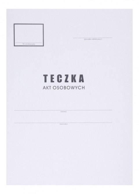Teczka do akt osobowych OFFICE PRODUCTS, karton, A4, 300 gsm, biała Teczka do akt osobowych OFFICE PRODUCTS, karton, A4, 300 gsm, biała