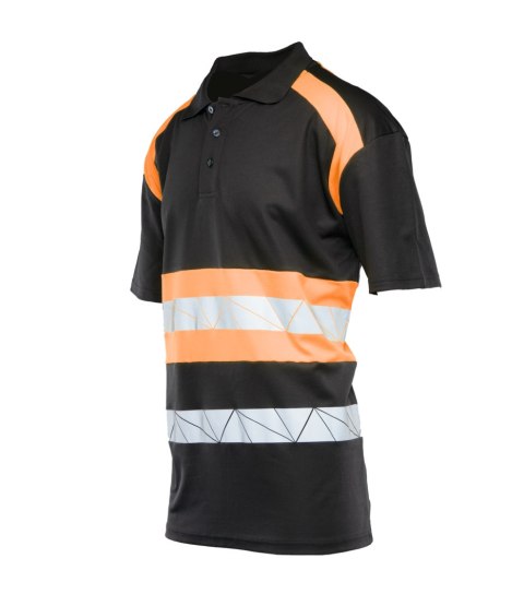ECO RIVAL SEVEN KINGS KOSZULKA POLO CZARNY/POMARAŃCZ ECO RIVAL SEVEN KINGS KOSZULKA POLO CZARNY/POMARAŃCZ