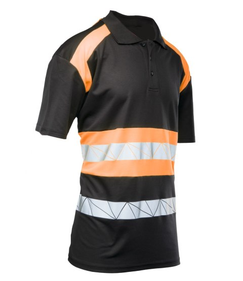 ECO RIVAL SEVEN KINGS KOSZULKA POLO CZARNY/POMARAŃCZ ECO RIVAL SEVEN KINGS KOSZULKA POLO CZARNY/POMARAŃCZ