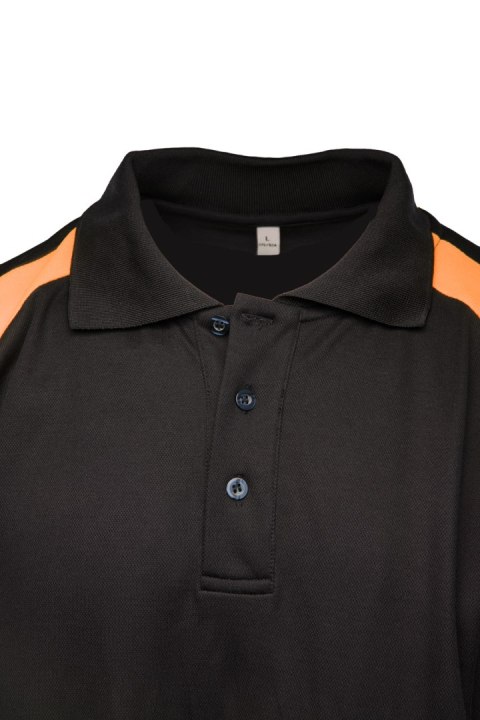 ECO RIVAL SEVEN KINGS KOSZULKA POLO CZARNY/POMARAŃCZ ECO RIVAL SEVEN KINGS KOSZULKA POLO CZARNY/POMARAŃCZ