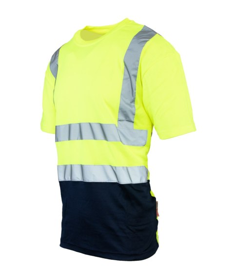 KOSZULKA Z PASAMI ODBLASKOWYMI BRIXTON FLASH 50-50 160G - żółty KOSZULKA Z PASAMI ODBLASKOWYMI BRIXTON FLASH 50-50 160G - żółty