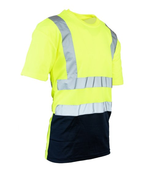 KOSZULKA Z PASAMI ODBLASKOWYMI BRIXTON FLASH 50-50 160G - żółty KOSZULKA Z PASAMI ODBLASKOWYMI BRIXTON FLASH 50-50 160G - żółty