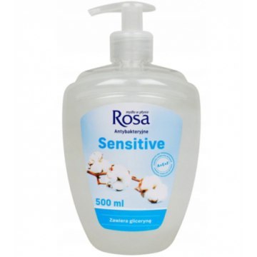 ROSA Mydło w płynie antybakteryjne z dozownikiem 500ml Sensitive ROSA Mydło w płynie antybakteryjne z dozownikiem 500ml Sensitive