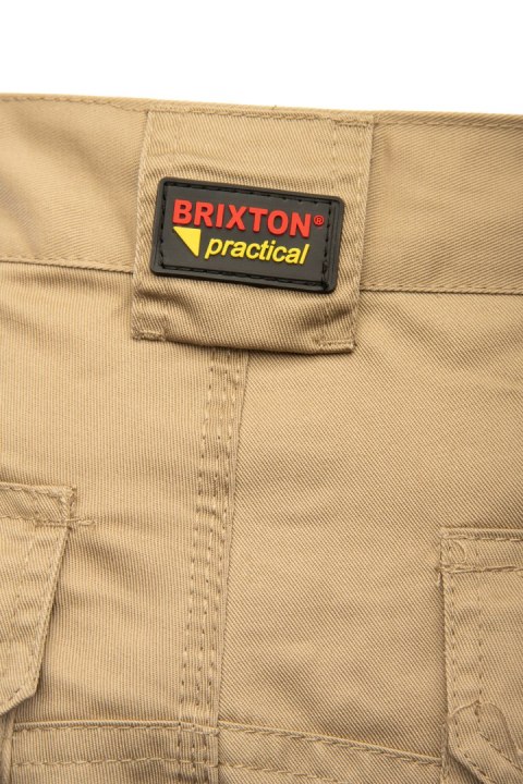 SPODNIE KRÓTKIE DO PASA BEŻOWY - BRIXTON PRACTICAL SPODNIE KRÓTKIE DO PASA BEŻOWY - BRIXTON PRACTICAL